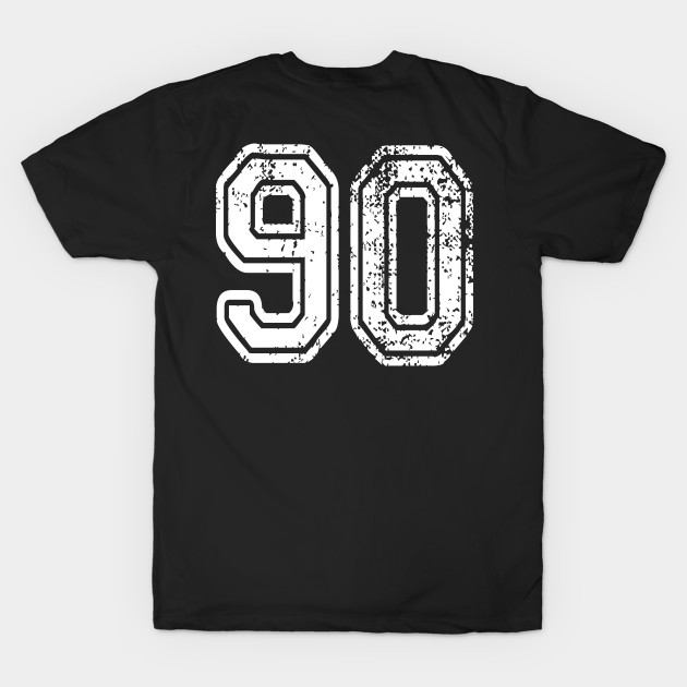 Number 90 Grungy in white by Sterling